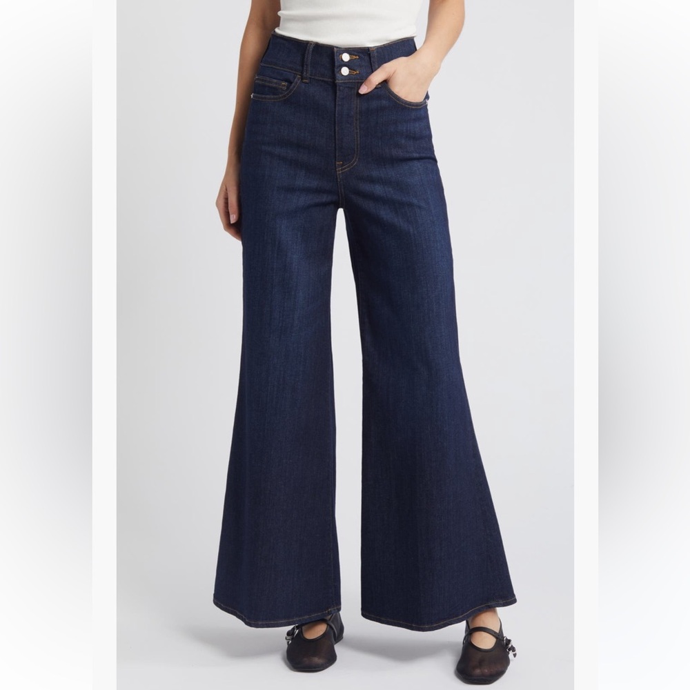 Frame le Palazzo high waist wide leg cropped jeans